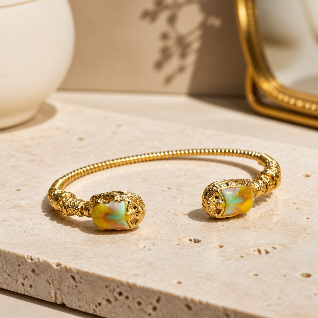 GAS BIJOUX - BRACELET DUALITY TORSADE EMAIL grand modele