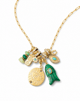MADAMIRMAN - SAUTOIR CHARMS DORÉ - POISSON MALCHITE