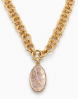 GAS BIJOUX - COLLIER MAILLE ARIANE - PENDENTIF SCARABEE NACRE