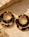 GAS BIJOUX - BOUCLES D'OREILLES OCTAVIA TGM - METAL DORÉ - ACÉTATE