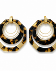 GAS BIJOUX - BOUCLES D'OREILLES OCTAVIA TGM - METAL DORÉ - ACÉTATE