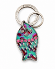 GAS BIJOUX - PORTE CLEFS NEMO - ÉMAIL BLEU - ROUGE - MAUBE ET PERLES ROSES