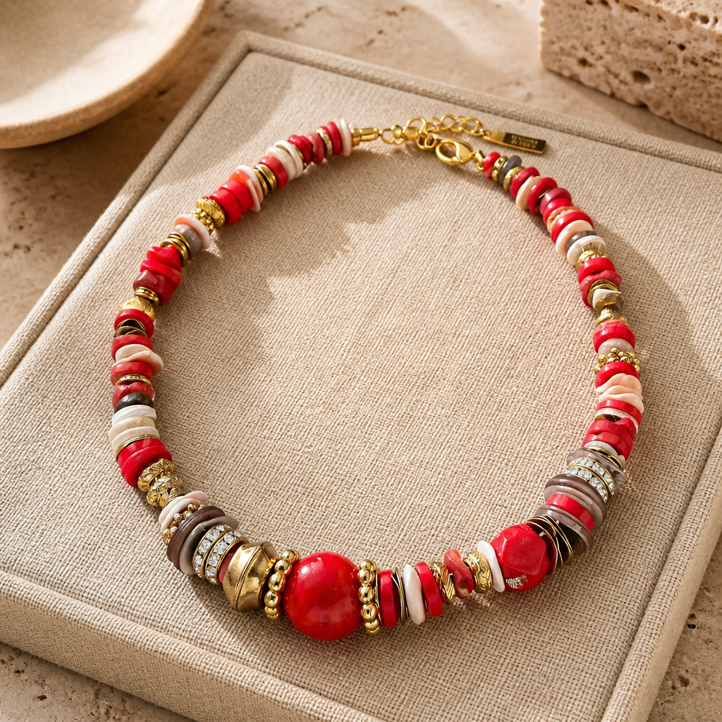 GAS BIJOUX - COLLIER ALOHA GRAND MODELE - PIERRES NATURELLES