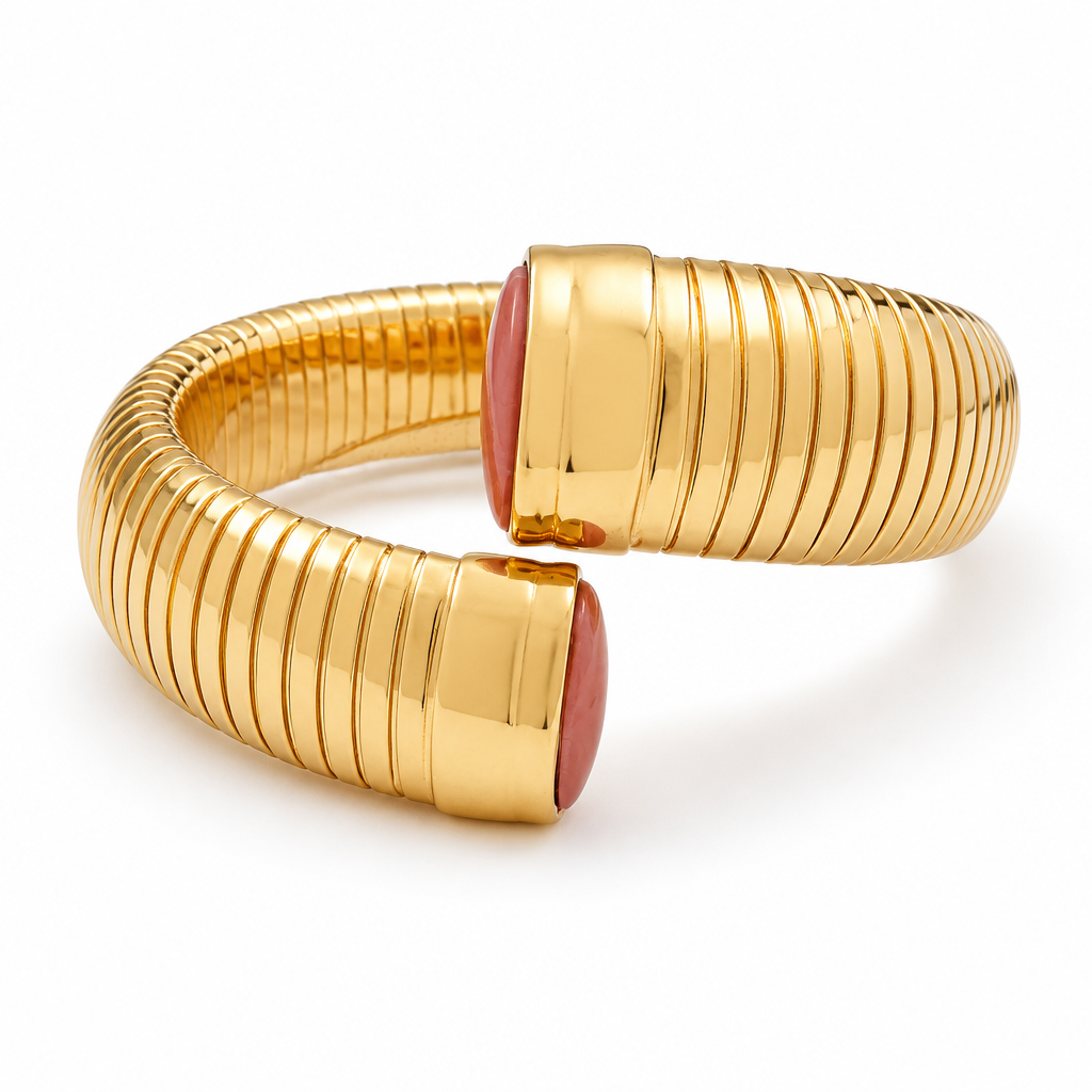 GAS BIJOUX - BRACELET ANTIGONE DORÉ - JASPE