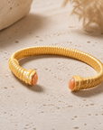GAS BIJOUX - BRACELET JONC ANTIGONE DORÉ - JASPE