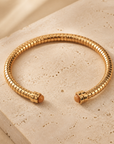 GAS BIJOUX - BRACELET JONC ANTIGONE DORÉ - JASPE