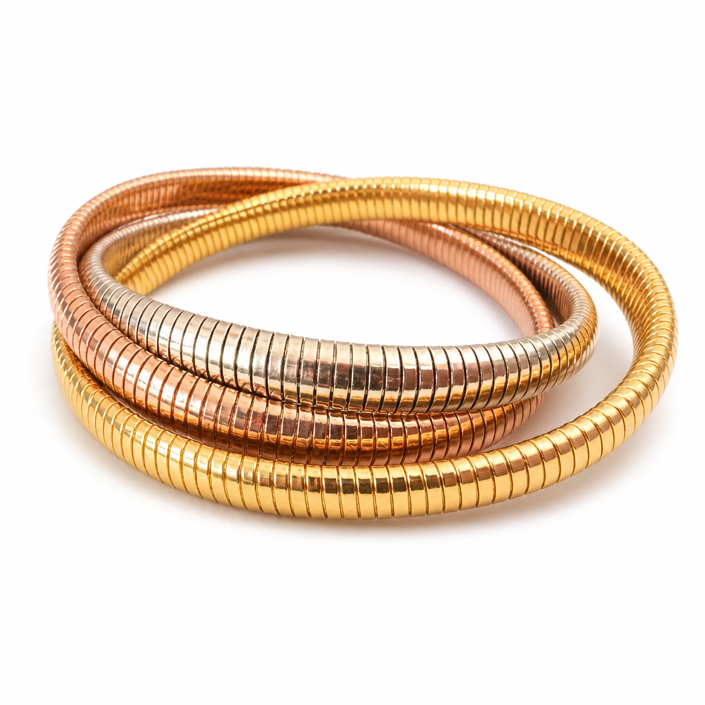 GAS BIJOUX - BRACELET INFINITY TROIS RANGS PETIT MODELE - TRICOLORE