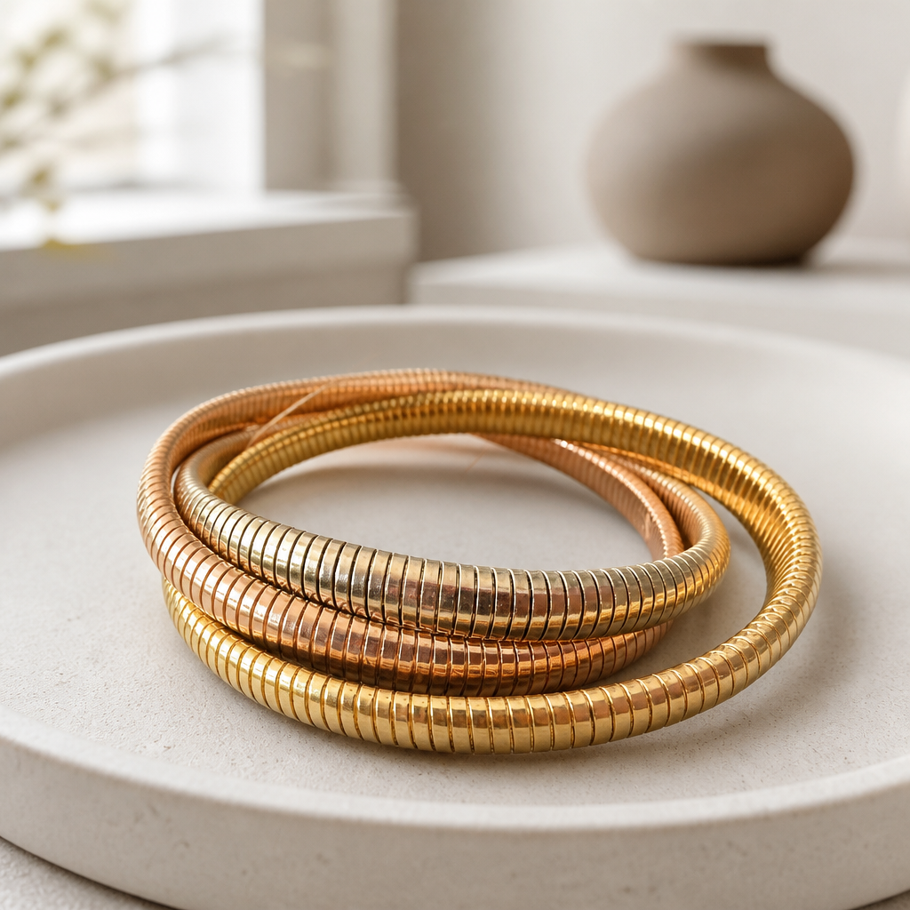 GAS BIJOUX - BRACELET INFINITY TROIS RANGS PETIT MODELE - TRICOLORE