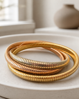 GAS BIJOUX - BRACELET INFINITY TROIS RANGS PETIT MODELE - TRICOLORE