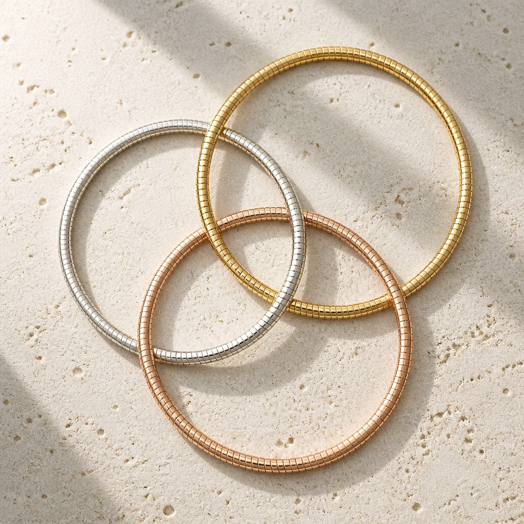 GAS BIJOUX - BRACELET INFINITY TROIS RANGS PETIT MODELE - TRICOLORE