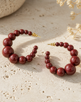 GAS BIJOUX - BOUCLES D'OREILLES CREOLES ANDY PETIT MODELE - ACETATE MARRON