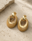 GAS BIJOUX - BOUCLES D'OREILLES DORÉES SELVA PETIT MODÈLE - SELVA KAKI