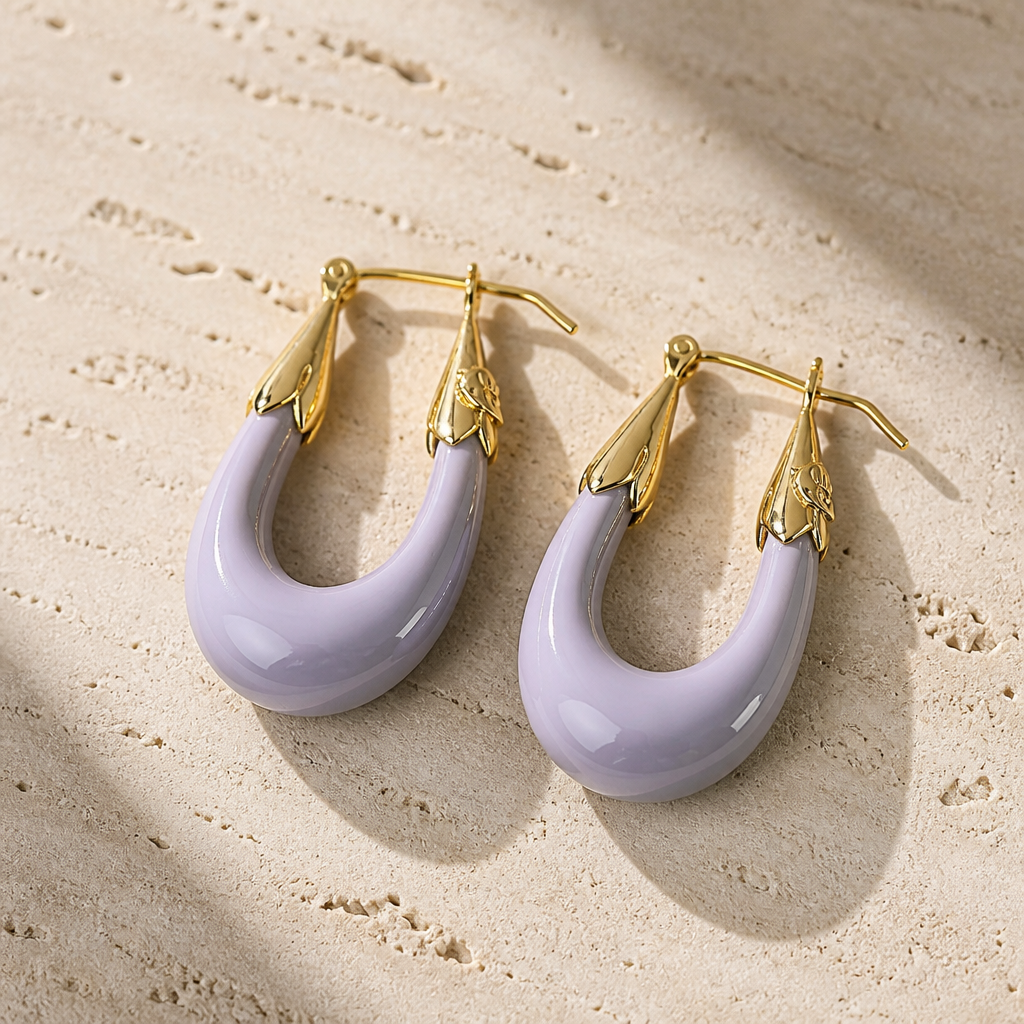 GAS BIJOUX - BOUCLES D'OREILLES ECUME PETITS MODELES - ACETATE - 7 COULEURS