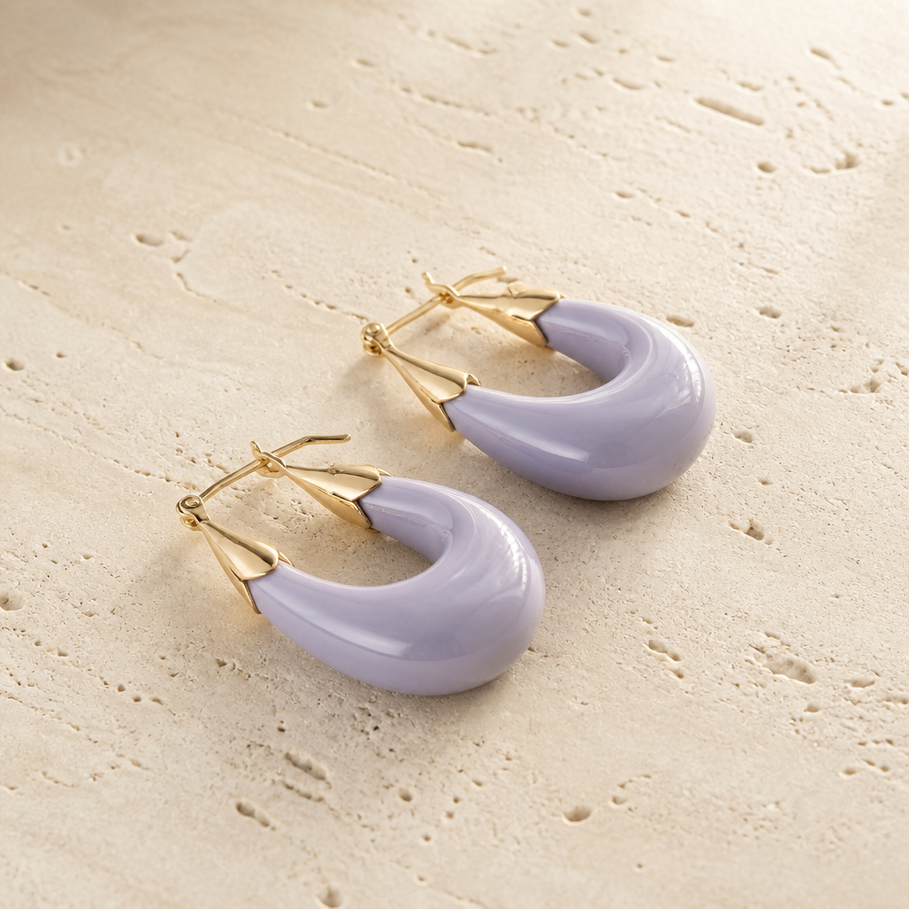 GAS BIJOUX - BOUCLES D'OREILLES ECUME PETITS MODELES - ACETATE - 7 COULEURS