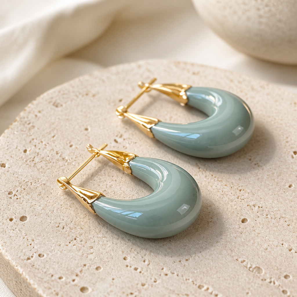 GAS BIJOUX - BOUCLES D'OREILLES ECUME PETITS MODELES - ACETATE - 7 COULEURS