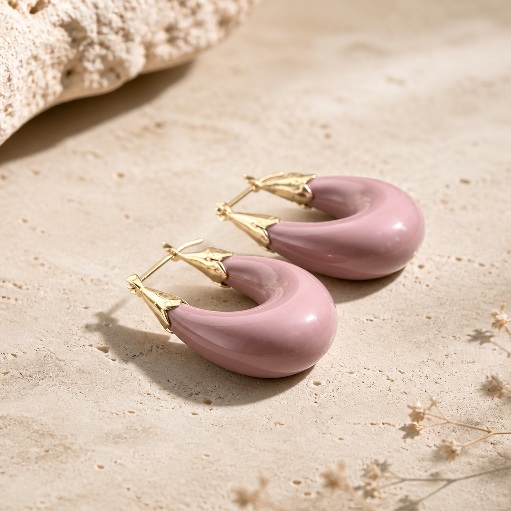GAS BIJOUX - BOUCLES D'OREILLES ECUME PETITS MODELES - ACETATE - 7 COULEURS