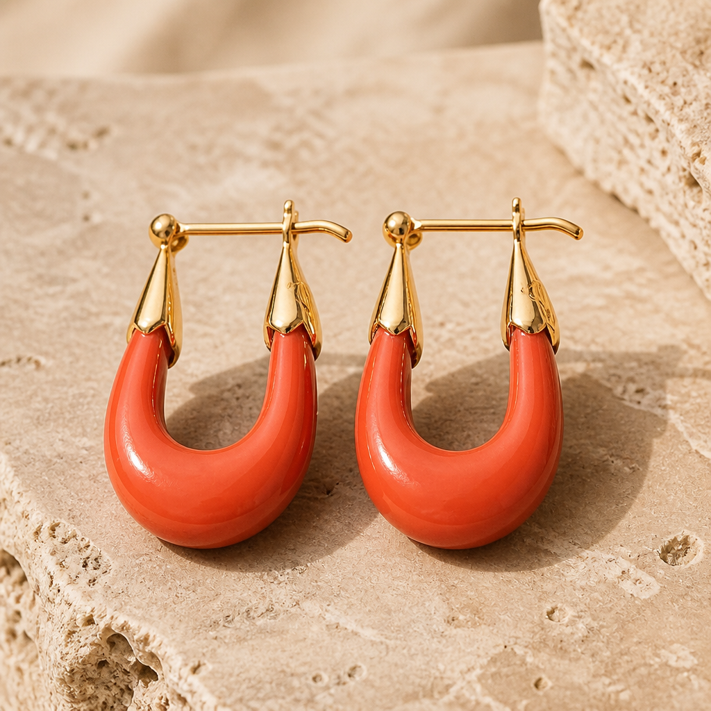 GAS BIJOUX - BOUCLES D'OREILLES ECUME PETITS MODELES - ACETATE - 7 COULEURS