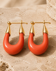 GAS BIJOUX - BOUCLES D'OREILLES ECUME PETITS MODELES - ACETATE - 7 COULEURS