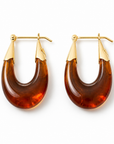 GAS BIJOUX - BOUCLES D'OREILLES ECUME PETITS MODELES - ACETATE - 7 COULEURS