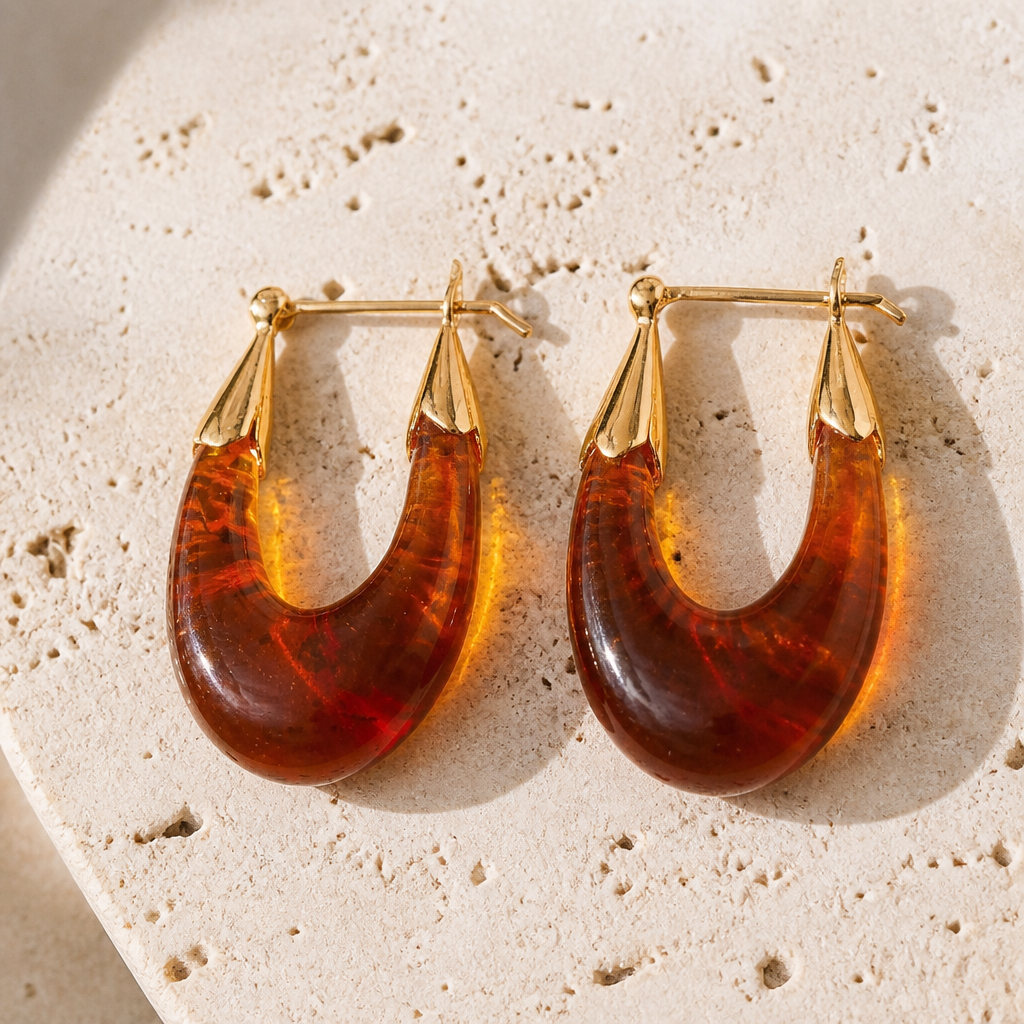 GAS BIJOUX - BOUCLES D'OREILLES ECUME PETITS MODELES - ACETATE - 7 COULEURS