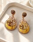 GAS BIJOUX - BOUCLES D'OREILLES SHELL WILD DORÉES - MODELE RARE