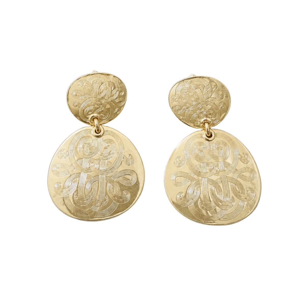 GAS BIJOUX - BOUCLES D'OREILLES DIVA DOUBLE DORÉES - CLIPS