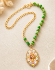 EXVOTOBYNATGAP - COLLIER PENDENTIF EMAILLÉ AVEC CROIX