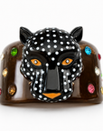 EXVOTOBYNAGAP - MANCHETTE IVOIRE MARRON PANTHERE NOIRE