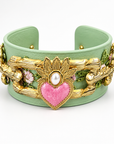 EXVOTOBYNATGAP - MANCHETTE CUIR VERT