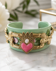 EXVOTOBYNATGAP - MANCHETTE CUIR VERT