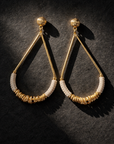 GAS BIJOUX - BOUCLES D'OREILLES ZIZANIE PETIT MODELE DOREE - BEIGE