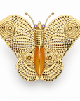 GAS BIJOUX - BROCHE PAPILLON TRES GRAND MODELE - DORÉE