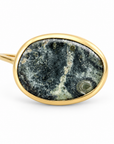 GAS BIJOUX - BAGUE AURA DORÉE PETIT MODÈLE - VESSONITE - AJUSTABLE