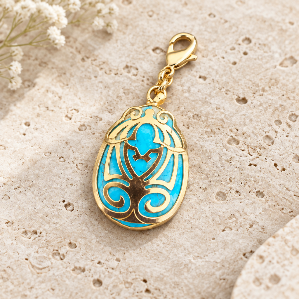 GAS BIJOUX - CHARMS UNIQUE DORÉ - SCARABEE TURQUOISE