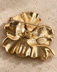 GAS BIJOUX - BROCHE PENSÉE DORÉE - TONS DE ROSE, BLEU ET VERT