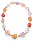 GAS BIJOUX - COLLIER RAINBOW SQUARE MULTICOLORE - NEW COLOR