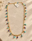 GAS BIJOUX - COLLIER TANGERINE DORÉE - MULTICOLORE