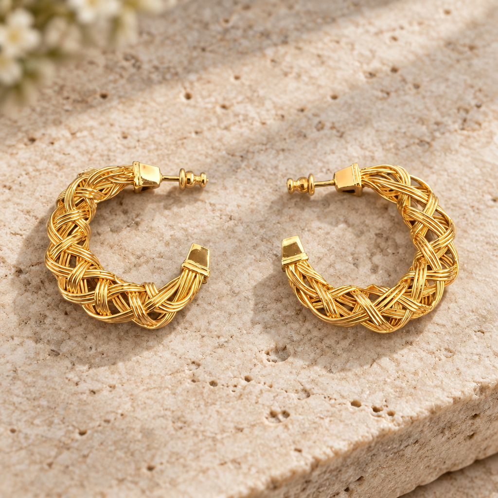 GAS BIJOUX - BOUCLES D'OREILLES CRÉOLES FILEO DORÉES PETIT MODELE
