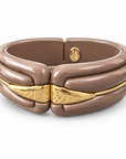 GAS BIJOUX - BRACELET ECUME METAL DORÉ - ACÉTATE MARRON