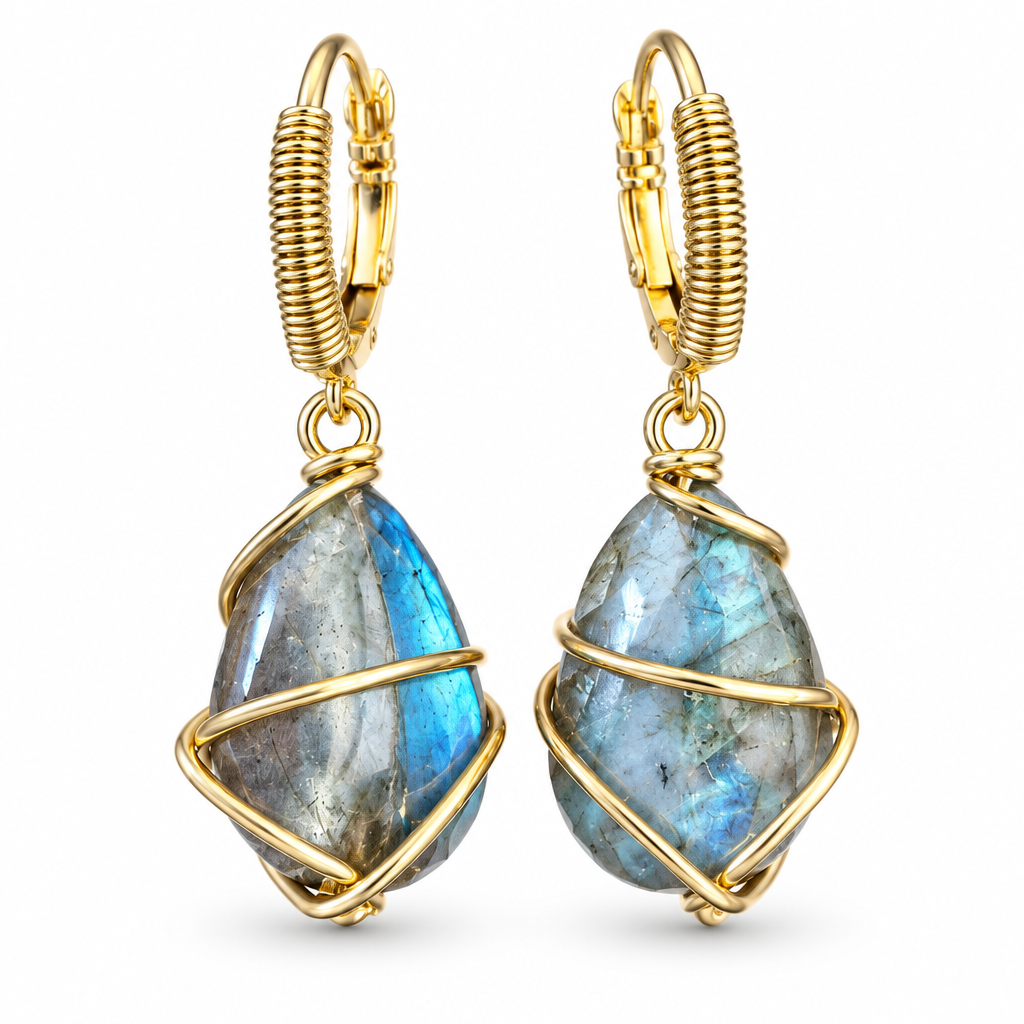 GAS BIJOUX - BOUCLES D'OREILLES TAO RAINBOW - LABRADORITE