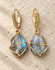 GAS BIJOUX - BOUCLES D'OREILLES TAO RAINBOW - LABRADORITE