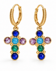 GAS BIJOUX - BOUCLES D'OREILLES TAO CRUZITA DORÉES - NEW COLOR
