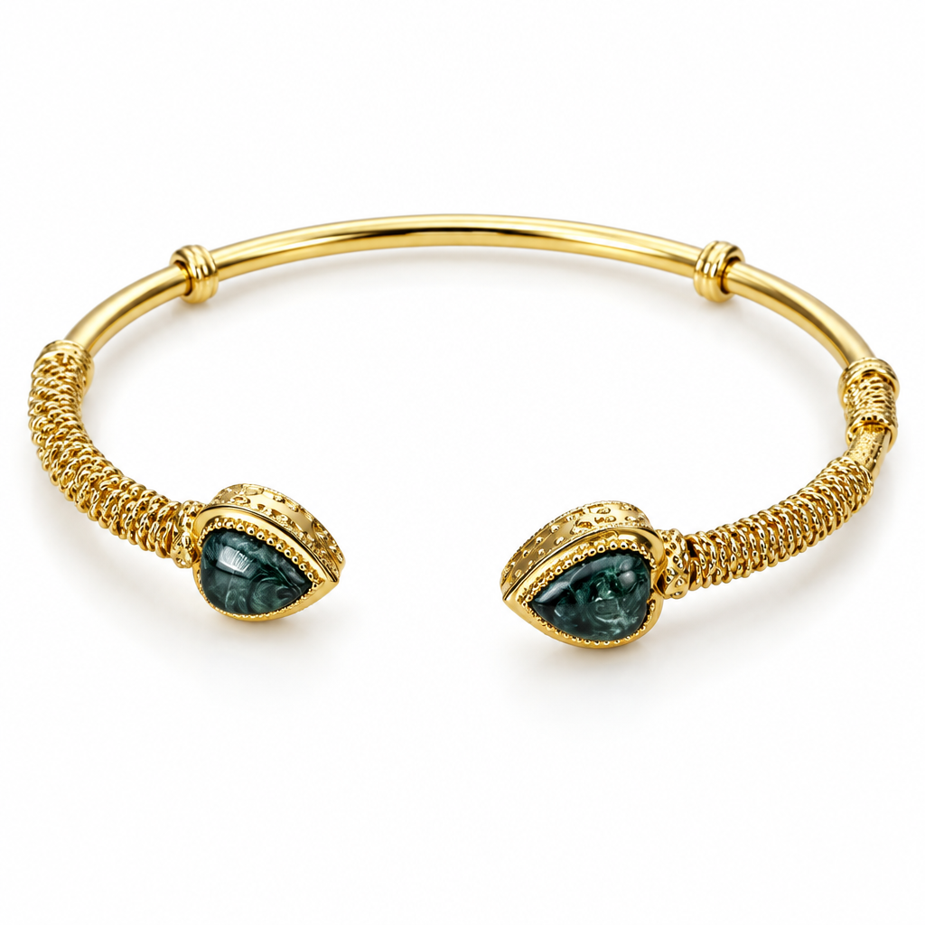 GAS BIJOUX - BRACELET DUALITY AMORE DORÉ - VESSONITE