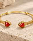 GAS BIJOUX - BRACLET DUALITY AMORE DORÉ - CORNALINE