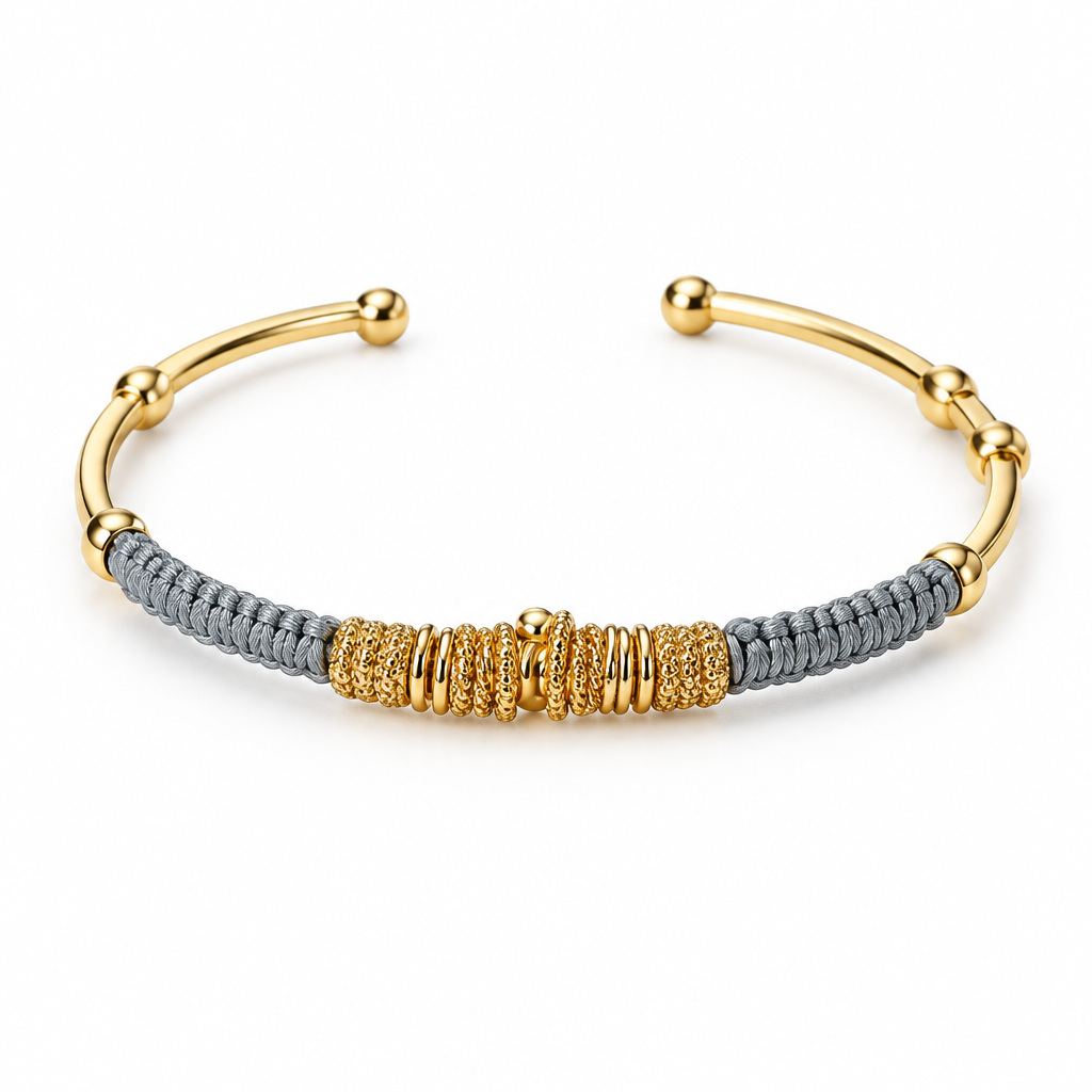 GAS BIJOUX - BRACELET ZIZANIE DORÉ - GRIS