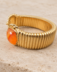 GAS BIJOUX - BRACELET AMARANTE DOUBLE DORÉ - CORNALINE