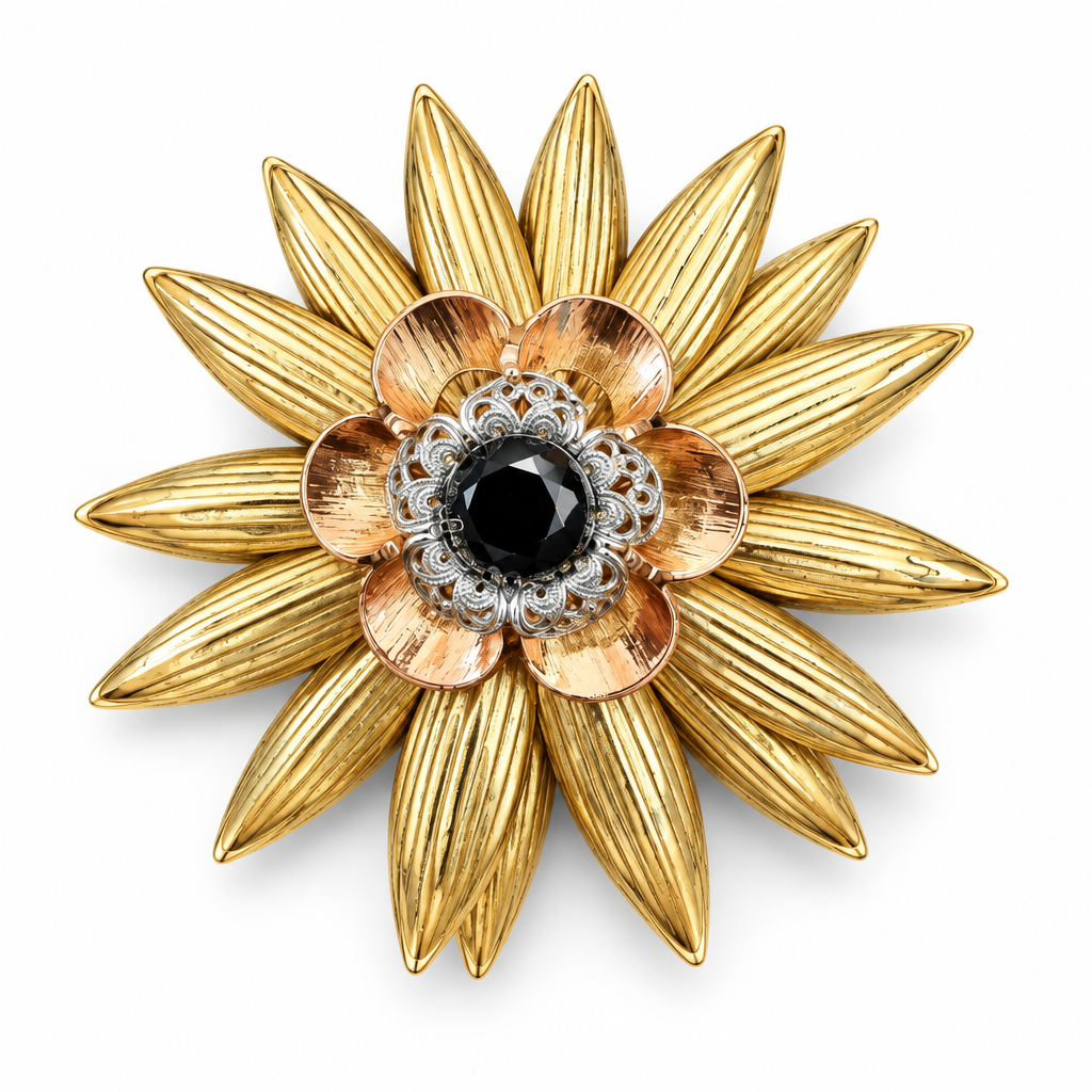 GAS BIJOUX - BROCHE RADIANCE GRAND MODÈLE - RARE