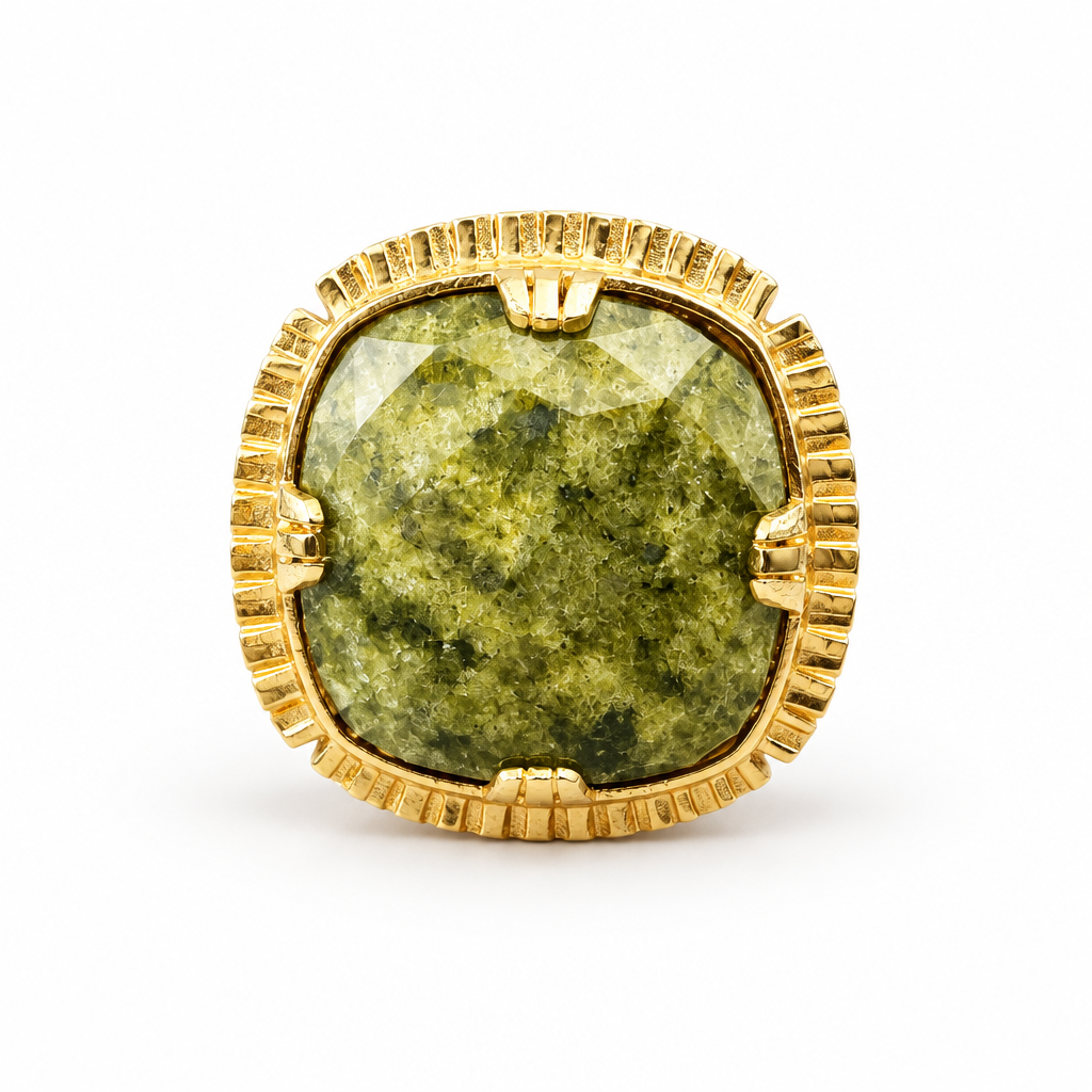 GAS BIJOUX - BAGUE ARTY DORÉE - VESSONITE - TAILLE M