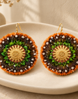 GAS BIJOUX - BOUCLES D'OREILLES ICONE SUN PLUMES DORÉES