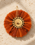 GAS BIJOUX - BOUCLES D'OREILLES ICONE SUN PLUMES DORÉES